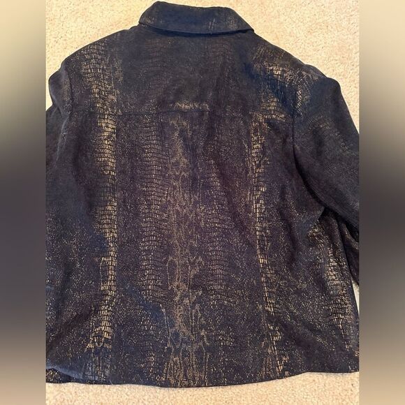 Toni Morgan gray and metallic gold jacket sz small - Picture 4 of 6